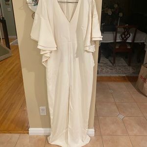 Womens white gown HALSTON